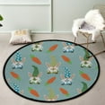 thumbnail image 3 of Coolnut Round Rugs for Living Room, Easter Gnome Seamless Pattern Non-Slip Coral Velvet Long Runner Rugs, Washable Water Absorbent Mat Carpet for Bedroom Kitchen Kids Room, 3 of 6