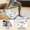 thumbnail image 4 of White Dinosaurs Rainbows Cacti Pattern Hot Yoga Mat Towel Non Slip for Hot Yoga - Quick-Drying Yoga Mat Cover with 4 Corner Pockets with Travel Bag - Hot Yoga Towel Non Slip 70"x26", 4 of 6