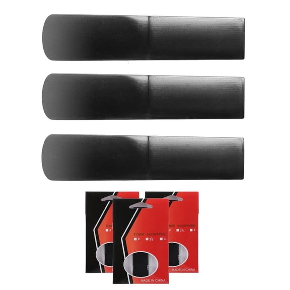 SDFGTstore 3Pcs 1.5/2.0/2.5 Tenors Saxophone Reed Resin Tenors Saxophone Mouthpiece Reed