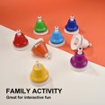 thumbnail image 4 of HILAZA Desk Bells for Kids, 8 Note Diatonic Hand Bells, Rainbow Music Handbells Table Bell Musical Percussion Instrument, 4 of 7