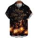 thumbnail image 3 of Camisa hawaiana con estampado 3D de fuegos artificiales de Feliz Año Nuevo para hombre, camisas de manga corta con solapa para vacaciones de verano, blusas casuales cómodas y elegantes, ropa, 3 of 5