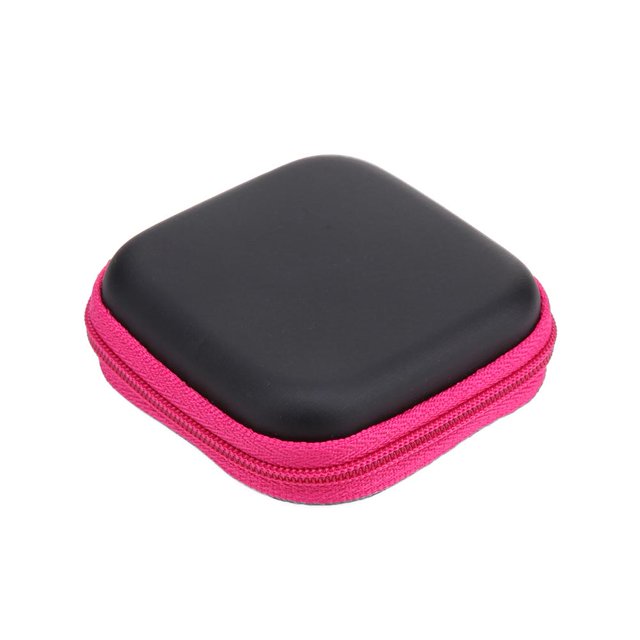 Nuevo Mini Square EVA Case Audífonoses Bluetooth-compatible Audífonos Cable Caja de almacenamiento Tmvgtek Original