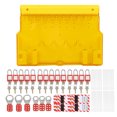 thumbnail image 2 of Lockout Tagout Station Breaker Loto Kit, Includes 14 Padlocks 28 Keys, 6 Lockout Buckles, 40 Lockout Tags, 40 Ties, Lock Out Tag Out Kit Board For Loto Station Lock Out Tag Out Kit, 2 of 8
