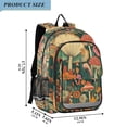 thumbnail image 2 of FORMRS Unisex School Backpack 17" Student Travel Bag with Laptop Compartment, Floral Mushroom, 2 of 7