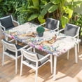 thumbnail image 2 of Bunny Easter Table Cloths for 5 Foot Rectangle Tables, Spring Floral Eucalyptus Leaves Eggs Weeping Patio Waterproof Elastic Fitted Tablecloths, Washable Rectangular Table Cover for Camping, 2 of 8