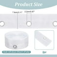 thumbnail image 2 of 21.8 Yards Polyester Grommet Drapery Tape 3.1inch Wide White Flat Heading Grommet Tape with Iron Hole Curtain Tape for Perforated Curtains Header DIY Decoration diy, 2 of 6