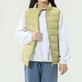 thumbnail image 5 of WhouRiu Little Boy Girl Winter Coat Insulated Stand Collar Quilted Puffer Vest Kids Sleeveless Thermal Lightweight Coats Green,Sized 6-7, 5 of 5