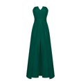 thumbnail image 3 of renvena Robe Maxi à Épaules Dénudées pour Femmes Longueur Cheville à Volants pour Mariage Fête Vert Foncé S, 3 of 5