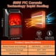 thumbnail image 2 of 2 Pack Mini Wall Space Heater, 500W Electric Fireplace Heater with Adjustable Thermostat, Overheat Protection, Timer, LED Display for Office Dorm Room, 2 of 5