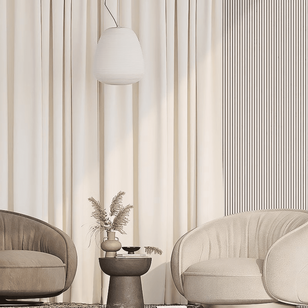 SpaceMuse Modern Blackout Curtains 52 X 96 inch, 2 Panels 90% Blackout Black Tie Top Single Indoor Curtain Panel Thermal Insulated Light Blocking Drapes