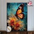 thumbnail image 3 of Bold Textured Butterfly Floral Canvas Print - Urban Studio, 3 of 9