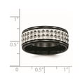 thumbnail image 6 of Stainless Steel Polished Black IP-plated 9mm Studded Band, 6 of 7