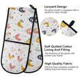 thumbnail image 4 of Dailycode Double Sided Oven Mitt with Loop Heat Resistant Kitchen Long Potholders 7" x 35" Cute Chicken and Dots, 4 of 6