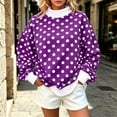 thumbnail image 2 of Levmjia Women's Polka Dot Sweater Winter Long Sleeve Mock Neck Pullover Casual Loose Fit Top for Women, 2 of 9