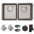thumbnail image 1 of Kraus Dex Series 33 Inch Undermount Double Bowl Stainless Steel Kitchen Sink, 1 of 5