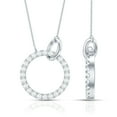 thumbnail image 3 of Rosec Jewels 1/4 CT Natural Diamond Eternity Minimal Necklace in Gold, 14K White Gold, 3 of 8