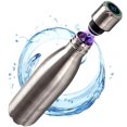 thumbnail image 1 of WINGOMART Bouteille d'Eau en Acier Inoxydable avec Purificateur d'Eau UV pour le Camping, la Randonnée, Bouteille d'Eau Isolée Réutilisable à Double Paroi en Acier Inoxydable 740 ml, 1 of 6