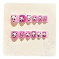thumbnail image 2 of Tnobhg 12Pcs Kids Cartoon False Nails Cute Christmas Themed Pattern Embossed Press on Nails Self-adhesive Fake Nails DIY Art Decoration, 2 of 8