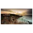 thumbnail image 2 of Ocean Hitting Rocky Hill - Seashore Photo Canvas Art Print, 2 of 3