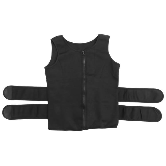Body Shaping Sports Vest Protective Neoprene Waist Training Sauna Waist Vest Fitness Waist Training Vest with Zipper for Men Fitness Sport