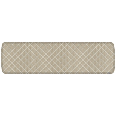 GelPro French/Traditional/Rustic Trellis Brown/White Kitchen Mat  20 in x 72 in