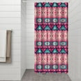 thumbnail image 3 of Small Stall Narrow Shower Curtain 36"W x 72"L – Tropical Bohemian Leaves, Mid-Century Abstract Boho Botanical Bathroom Decor, Vintage Floral Palm Leaf Pattern, Rustic Tribal Folk Style, 3 of 5