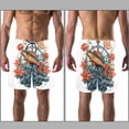 thumbnail image 3 of luoweisi Men's Beach Shorts Quick Dry Swim Trunks with Mesh Lining Fish M, 3 of 5