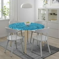 thumbnail image 2 of Turquoise Blue Round Fitted Tablecloth with Elastic Fitted Table Covers for Round Tables 40"-48" ,24jl03caA49, 2 of 7