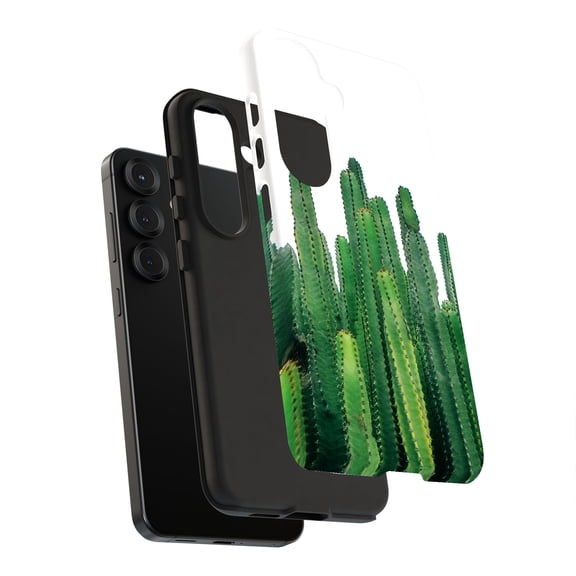 For Samsung Galaxy S21, Dual-Layer, Cactus Bush Print, USA