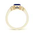 thumbnail image 2 of ANGARA Natural 1 Ct Vintage Style Cushion Sapphire Solitaire Ring in 14K Yellow Gold for Women (Size-6mm) | September Birthstone, Anniversary, Jewelry Gift for Women | Natural Blue Sapphire Ring, 2 of 10