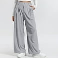 thumbnail image 2 of Womens Baggy Stretchy Wide Leg Pants Comfort Casual Tummy Control Sweatpants Gym Traning Track Joggers Pants Spring Fall Outfits Winter Athletic Joggers Sweatpant with Pockets, 2 of 7