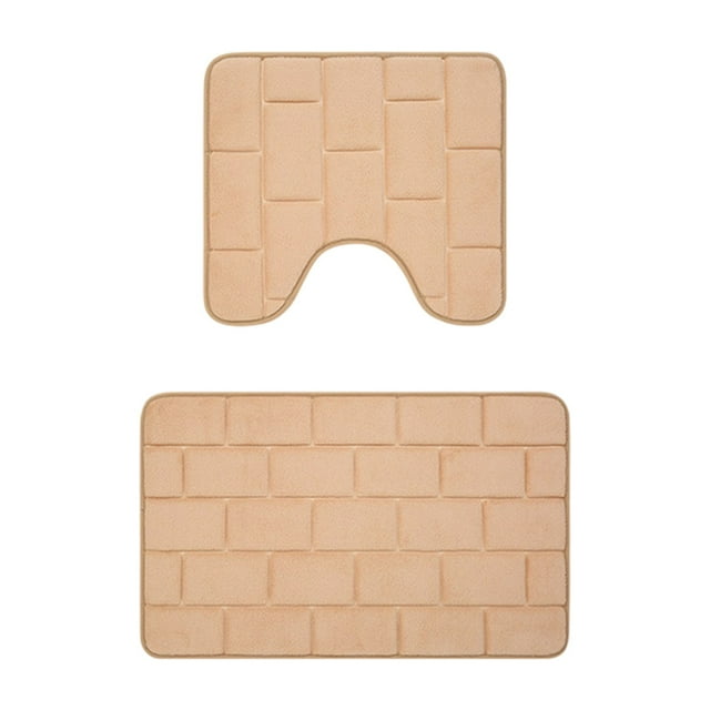 Shower Mat Non Slip Bathroom Water Absorbing Door Mat Convenient Machine Wash Lightweight Fabric Water Absorption Non Slip Floor Mat Bathroom Floor Mat