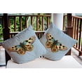 thumbnail image 3 of 20" x 20" Simply Daisy Brushfoot Butterfly Indoor/Outdoor Pillow, Lighter than Air Blue Qty 1, 3 of 6