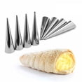 thumbnail image 1 of Toystoory 5 / 12Pcs Tubo cónico Cono Moldes de rollo Crema de pan de cuerno Hacer molde Herramientas y accesorios para hornear plata 5 uds 8.8*2*2cm Toystoory JJ19524-04B, 1 of 6