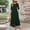 Army Green, variant on Women's Plus Size Maxi Dress 3/4 Sleeve Round Neck Mesh Loose Pockets