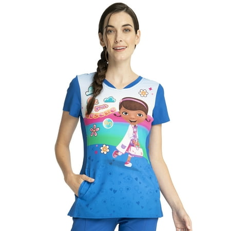 

Tooniforms Scrubs Top For Women V-Neck TF749 S To The Rescue