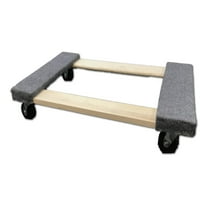 UBMOVE 4WHEELDOLLY, Multicolor Wood Dolly, 18" x 18", Economy With 3" Black Wheel