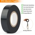 thumbnail image 3 of Black Electrical Tape Waterproof Industrial Grade Electric Tape Electrical Insulation Tape High Adhesion Wiring Tape for Wire Wrapping Electrical Repairs Wire Protection,6 Rolls 3/4 in x 33 ft, 3 of 8