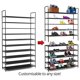 thumbnail image 5 of Organizador de zapatos para almacenar pares de zapatos, estantes con espacio para 10 niveles, 50 pares de zapatos de pie, 5 of 8