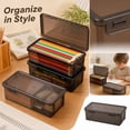 thumbnail image 6 of Snap-Tight Lid Clear Plastic Pencil Case for Back to School, 6 of 8