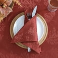 thumbnail image 4 of Elrene Home Fashions Elegant Woven Leaves Jacquard Damask Napkin, Set of 8, Spice, 17" x 17", 4 of 5