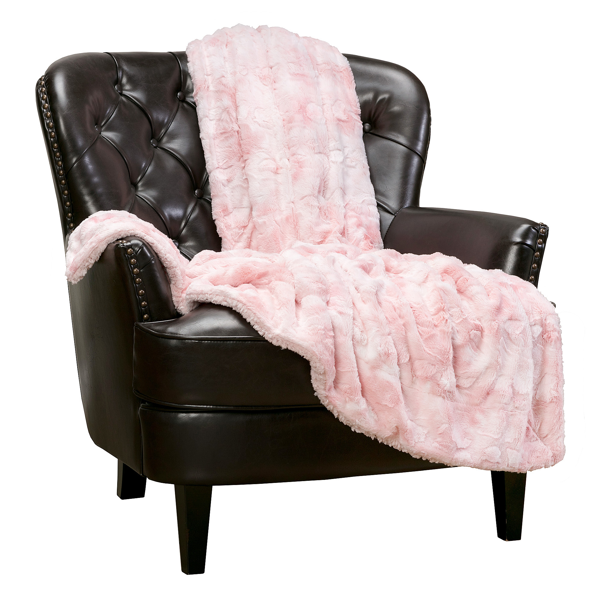 Chanasya Fuzzy Faux Fur Throw Blanket Light Weight Blanket for Bed