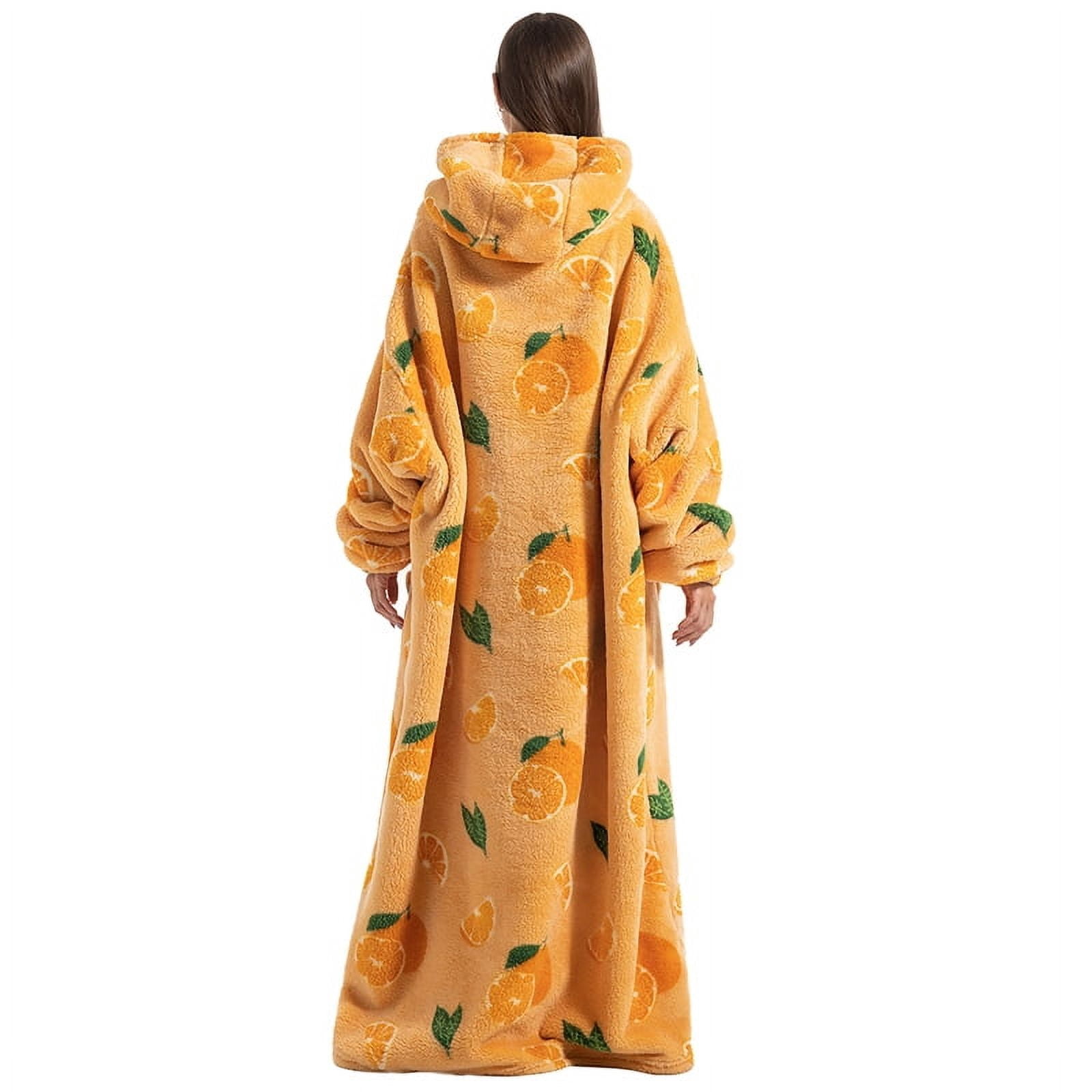 Msrlassn Extra Long Wearable Blanket Hoodie for Women Men Adults Oversized Hooded Blanket Sweatshirt, Super Soft Warm Comfortable Giant Wearable Blanket Hoodie with Big Pocket