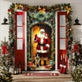 thumbnail image 4 of FeiFu 35×71in Christmas Door Cover Santa Door Decoration Curtain Doors Santa Design Christmas Vibes Suitable for Home Entryway Decor​, 4 of 6