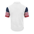 thumbnail image 3 of Qwertyu Men's 250th Anniversary Polo Shirts National Flag Print Short Sleeve Casual Polo Shirt Patriotic Tops White L, 3 of 3