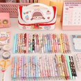 thumbnail image 3 of Big Capacity Pencil Case Portable Zipper Pencil Pouch Double Zipper Storage Bag Cute Handheld Stationery Bag Creative Stationery Pencil Bag For Teenag, 3 of 4