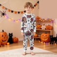 thumbnail image 3 of NOEGOEU 2-9 Years Toddler Boys Girls Halloween Pajamas Kids Long Sleeve Cute Sleepwear Set (Light Gray,6-7 Years), 3 of 6