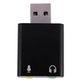 thumbnail image 2 of 2X 7.1-Channel Aluminum Alloy USB Sound Card Computer External Sound Card USB7.1 Sound Card Analog Sound Card,2 x 7.1 USB sound card,black, 2 of 8
