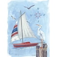 thumbnail image 2 of Phillips, Anita 15x18 Gold Ornate Wood Framed with Double Matting Museum Art Print Titled - Sailboat II, 2 of 4