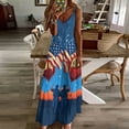 thumbnail image 3 of 4th of July Sleeveless Dress Woman Fashion Long Dresses Women's Summer Suit Dress Summer 2025 Women, 3 of 7